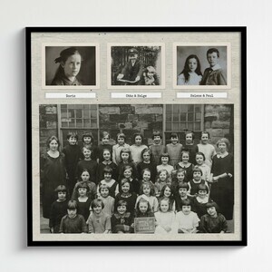 Collage Photo Rétro Personnalisée - Souvenir École Idéal