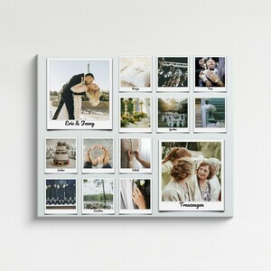 Collage Polaroid Mariage - Personnalisez en Acrylique Premium