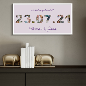 Fotocollage „Hochzeitsdatum“ – personalisiertes Geschenk zur Hochzeit