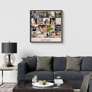 Postercollage zur Hochzeit mit Hochzeitsdatum personalisierbar