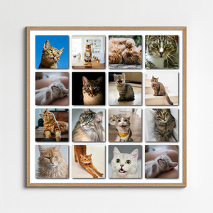 Collage photo Polaroid de votre chat - créez et personnalisez avec nom et texte Collage photo Polaroid de votre chat - créez et personnalisez avec nom et texte