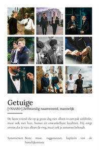 Creëer Je Eigen Trauzeuge Definite Poster als Uniek Cadeau