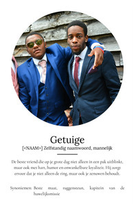 Creëer Je Eigen Trauzeuge Definite Poster als Uniek Cadeau