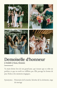 Poster Définition Personnalisé "Brautjungfer" – Cadeau Unique avec vos Photos