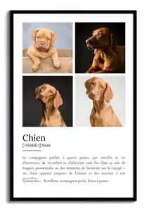 Poster Définition Personnalisé Chien - Créez votre propre hommage canin