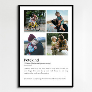 Maak jouw persoonlijke Patenkind Definiteer-Poster met eigen foto's en tekst!