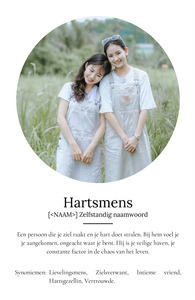 Creëer jouw persoonlijke 'Herzensmensch' poster met liefdevolle definitie & foto's