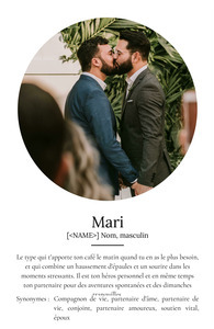 Poster Définition Personnalisé Ehemann - Cadeau Unique avec Photos et Texte Modifiables