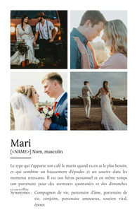 Poster Définition Personnalisé Ehemann - Cadeau Unique avec Photos et Texte Modifiables