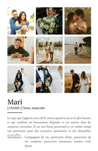 Poster Définition Personnalisé Ehemann - Cadeau Unique avec Photos et Texte Modifiables
