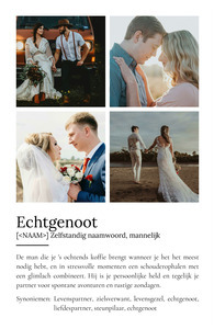 Maak jouw unieke 'Echtgenoot' Definitionsposter - Persoonlijk cadeau met jouw foto!