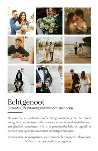 Maak jouw unieke 'Echtgenoot' Definitionsposter - Persoonlijk cadeau met jouw foto!
