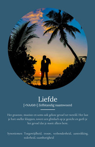 Personaliseerbaar 'Liefde' Definitieposter – Jouw unieke cadeau!