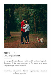 Poster Définition Amour personnalisé - Cadeau unique avec photo et texte ajustable