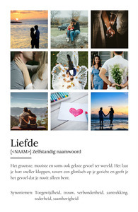 Personaliseerbaar 'Liefde' Definitieposter – Jouw unieke cadeau!
