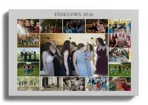Maak jouw eindexamen fotocollage met jaar, school en motto