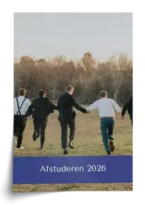 Maak je afstudeer fotocollage met jaartal, school en motto
