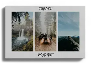 Créez un collage photo road trip avec texte personnalisé
