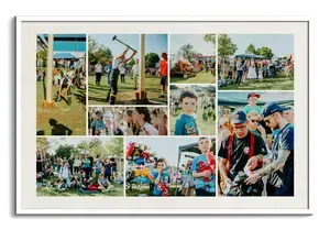Fotocollage sjabloon voor verenigingsfeest