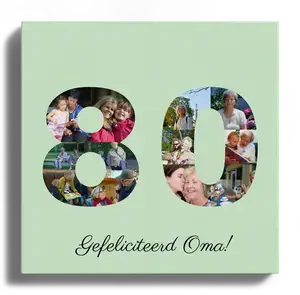 Ontwerp jouw persoonlijke 80ste verjaardagscollage voor oma!