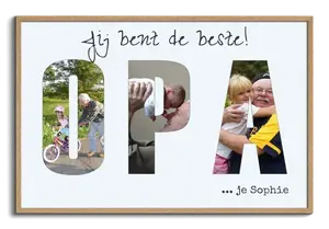 OPA fotocollage op acrylglas – ontwerp jouw persoonlijke cadeau voor opa