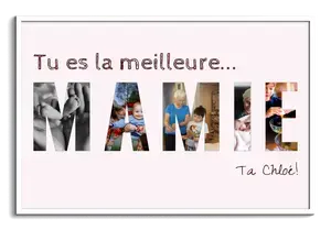 Collage photo MAMIE 13 photos – Personnalisez et offrez un cadeau d'anniversaire unique