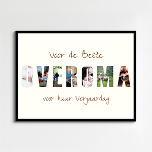 Verras je Uroma met een gepersonaliseerde fotocollage voor haar verjaardag!