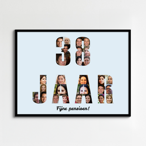 Fotoposter 38 Jaar: Persoonlijk Cadeau voor Jouw Pensioenfeesten