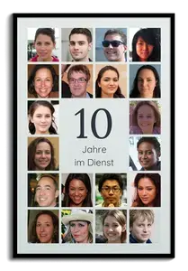 Fotocollage Zahl 10 - erstelle dein Geschenk zum 10. Jubiläum: Firma, Hochzeit, Verein