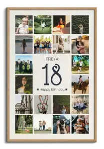 Fotocollage Cijfer 18 jaar - Verjaardag & Jubileum