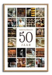 Cijfercollage 50 bedrijfsjubileum met rasterrand