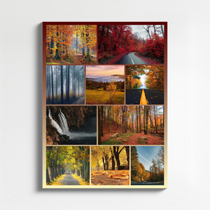 Landschafts-Fotocollage online gestalten – Premiumdruck | Wälder, Berge, Winter