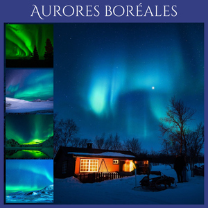 Créez un collage photo nature: aurores, arcs-en-ciel, orages – impression premium