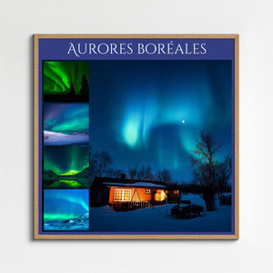 Créez un collage photo nature: aurores, arcs-en-ciel, orages – impression premium