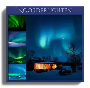 Natuur-fotocollage printen: ontwerp nu jouw premium noorderlicht, watervallen, regenbogen