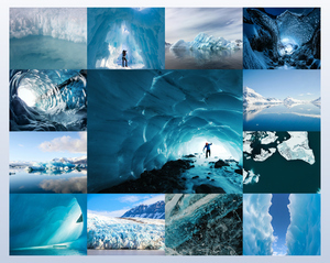 Natur-Fotocollage Wüste, Dünen & Eiswelten – erstelle jetzt deine Collage als Premiumdruck