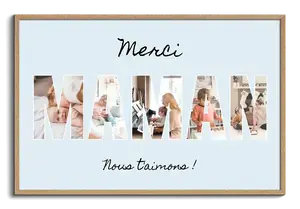 Collages photo Maman, Papa, Mamie, Papi (lettres)