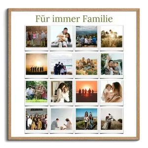 Familien-Fotocollage im Polaroid-Stil – gestalte & beschrifte jetzt deine Bilder