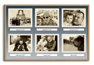 Affiche Vintage Collage Polaroid: Personnalisez Vos Souvenirs avec Style