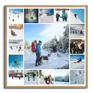 Collage Hivernale: Paysages et Famille