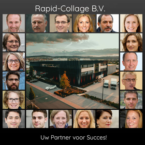 Creatieve Teamcollage op Acrylglas - Presenteer Jouw Bedrijf Succesvol