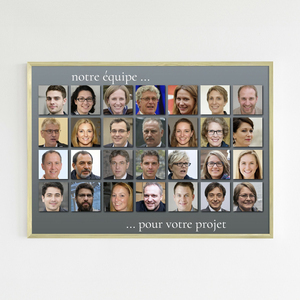 Créez une collab photo d'équipe "Notre équipe pour votre projet"