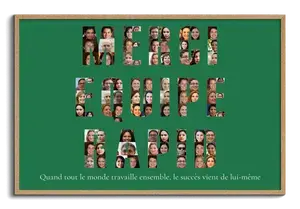 Offrez une Collage Photo "MERCI TEAM RAPID" Personnalisée - Idéal pour Cadeaux