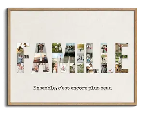 Créez votre collage photo "FAMILLE" - Cadeau parfait pour des moments partagés