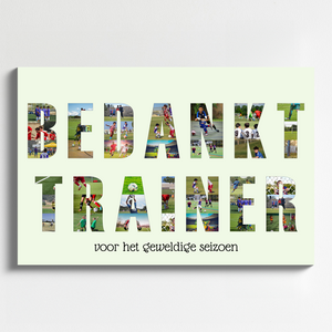 Creëer je eigen bedankfotocollage voor de trainer - persoonlijk en uniek cadeau!