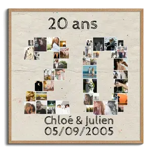 Créez votre photo-collage "20" anniversaire unique et mémorable dès aujourd'hui !