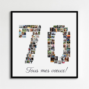 Collage Numérique Personnalisée: Affiche Photo Anniversaire