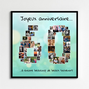 Collage Numérique Personnalisée: Affiche Photo Anniversaire