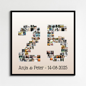 Persoonlijke Fotocollage als Getal - Maak je unieke herdenkingsposter Persoonlijke Fotocollage als Getal - Maak je unieke herdenkingsposter