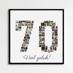 Persoonlijke Fotocollage als Getal - Maak je unieke herdenkingsposter Persoonlijke Fotocollage als Getal - Maak je unieke herdenkingsposter